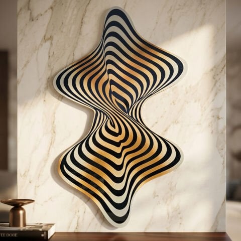 Cashmere – Optik Art El Yapımı Ahşap Tablo